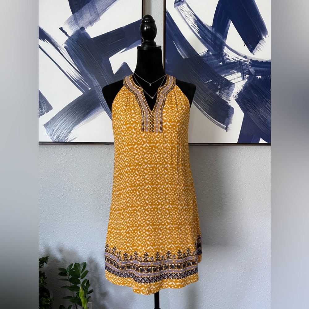 Women’s yellow spring boho dress